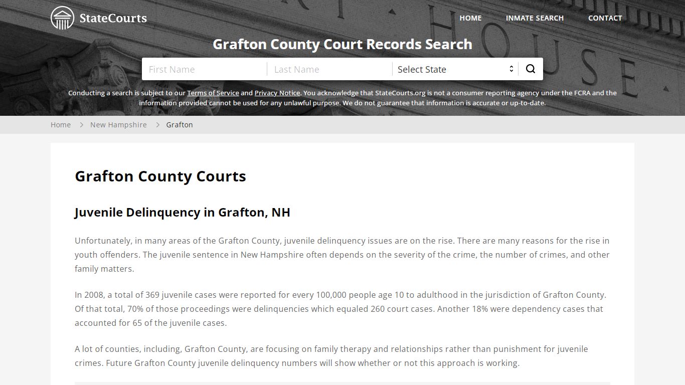 Grafton County, NH Courts - Records & Cases - StateCourts