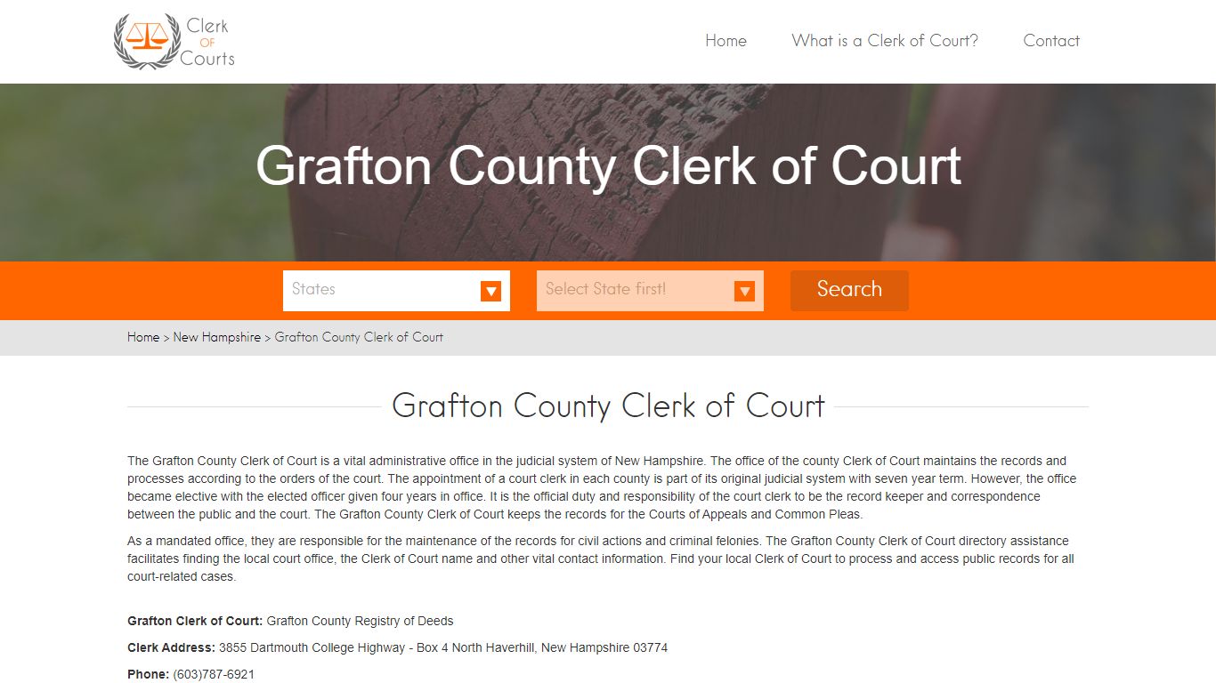 Grafton County Clerk of Court